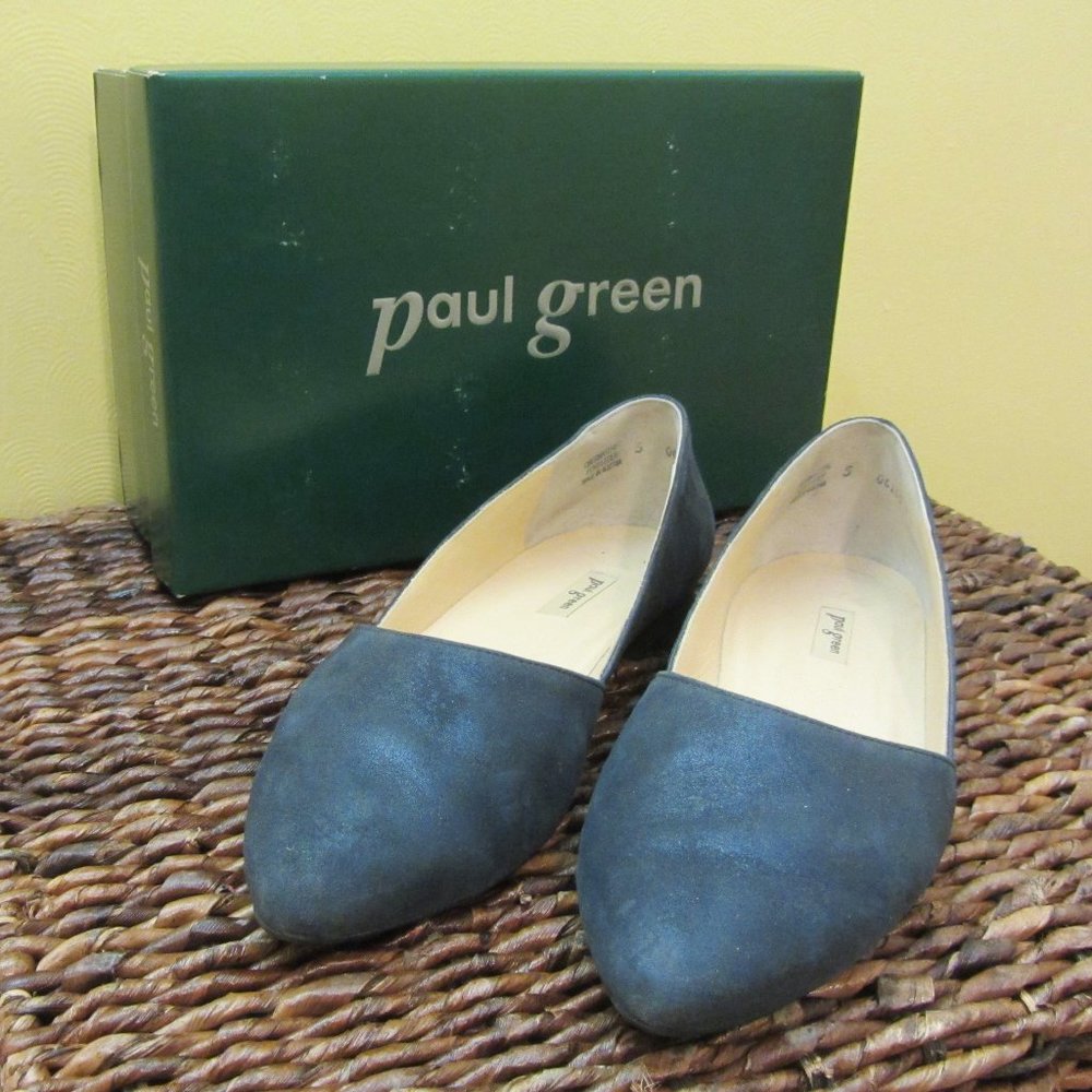 Paul Green denim blue slip on's